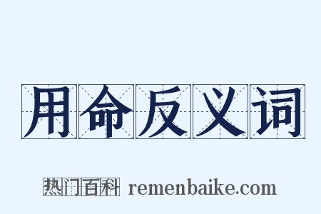 用命反义词是什么意思的图片